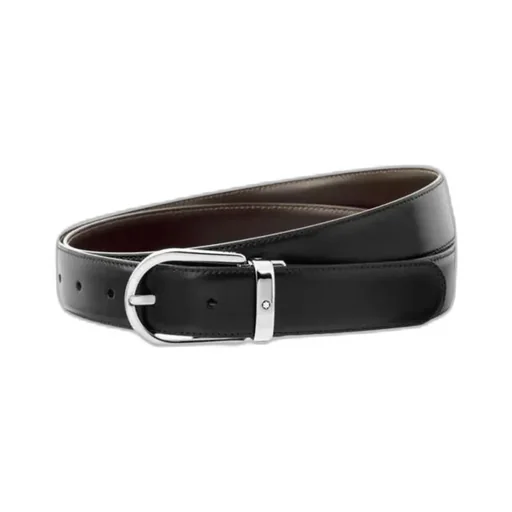Buckle-Fastening Leather Belt