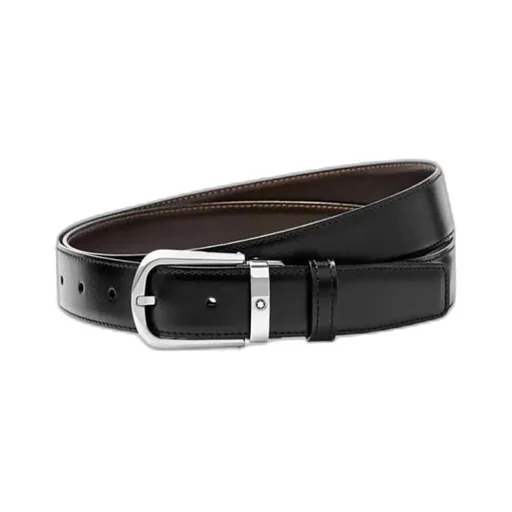 Logo Patch Buckled Reversible Belt