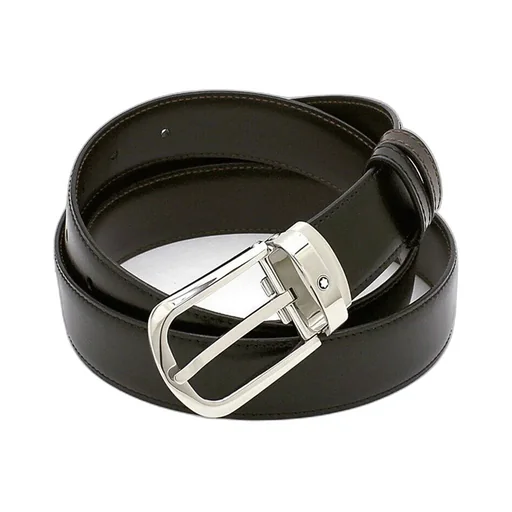 Logo Patch Buckled Reversible Belt