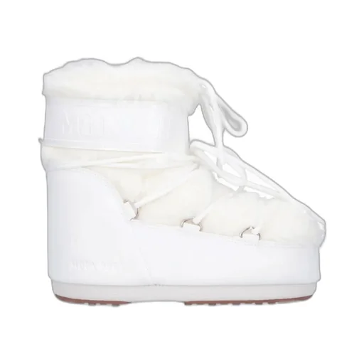 Icon Low Faux-Fur Lace-Up Boots