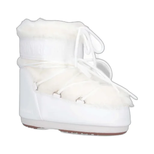 Icon Low Faux-Fur Lace-Up Boots