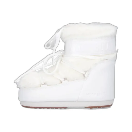 Icon Low Faux-Fur Lace-Up Boots