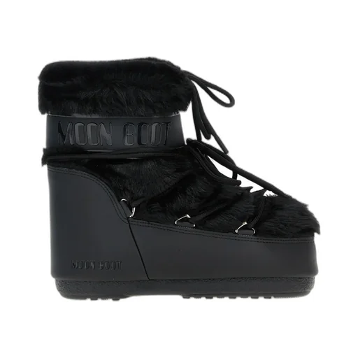 Icon Low Faux-Fur Lace-Up Boots