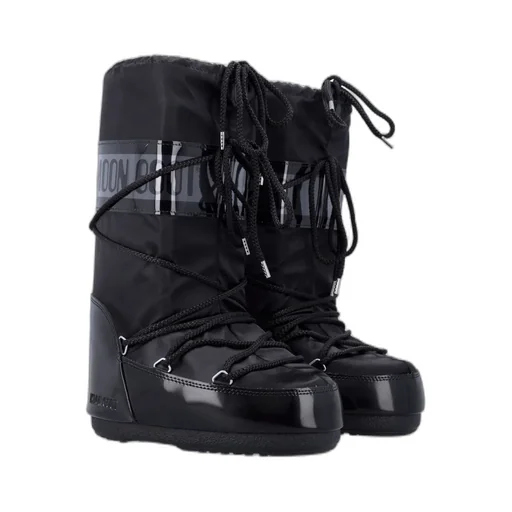Icon Glance Satin Lace-Up Snow Boots