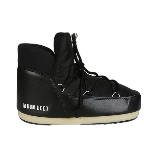 Logo Printed Round Toe Boots
