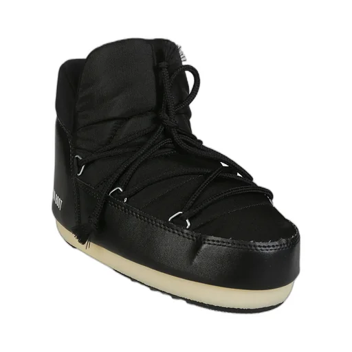 Logo Printed Round Toe Boots