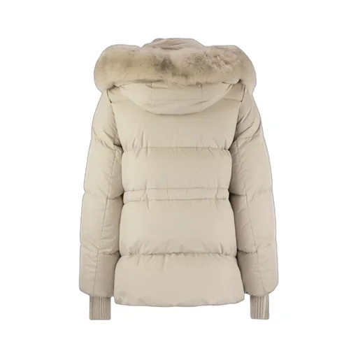 Attica Short Down Jacket With Hood And Fur