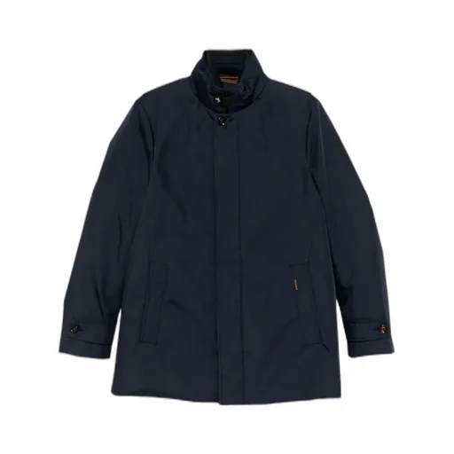 High-Neck Buttoned Jacket