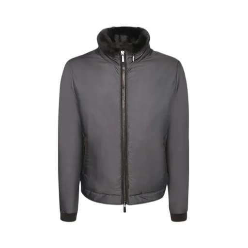 Shearling-Lined Nylon Jacket