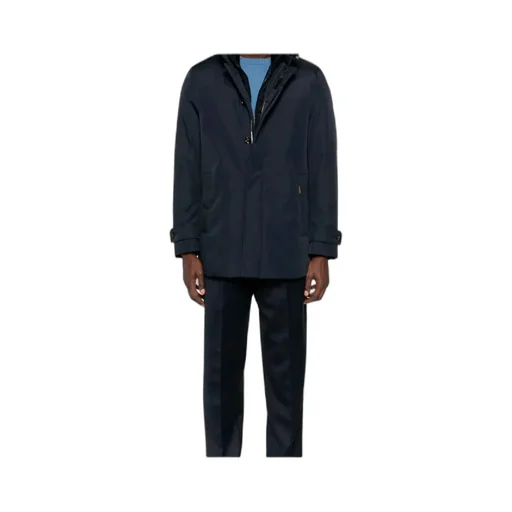 High-Neck Buttoned Jacket