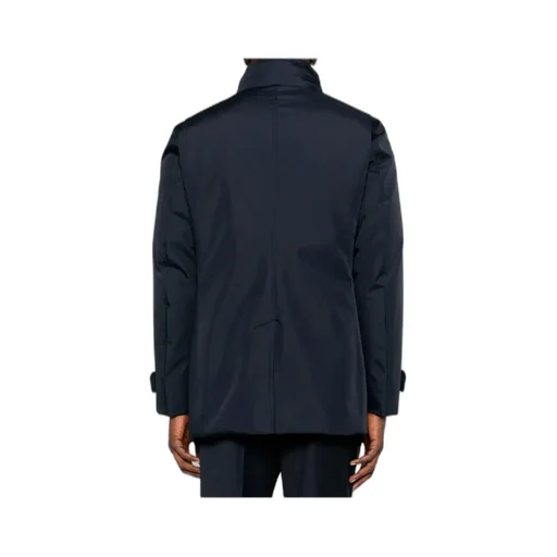 High-Neck Buttoned Jacket