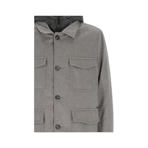 Monti Button-Front Hooded Jacket
