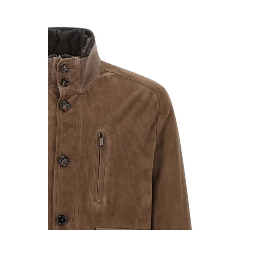 Buttoned High Neck Jacket