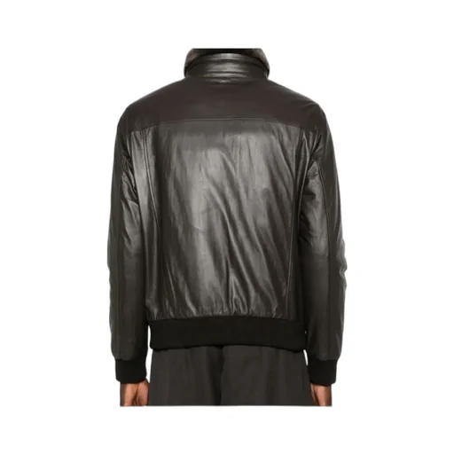 Buttoned Leather Jacket