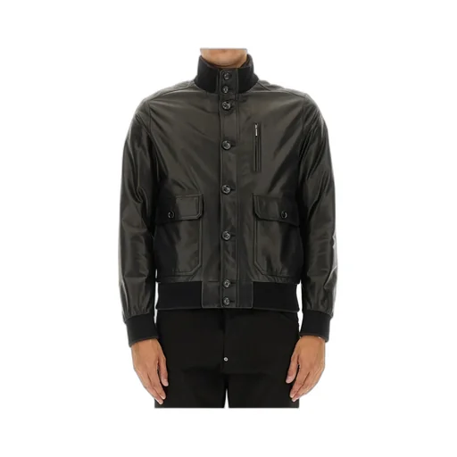 Buttoned High Neck Jacket