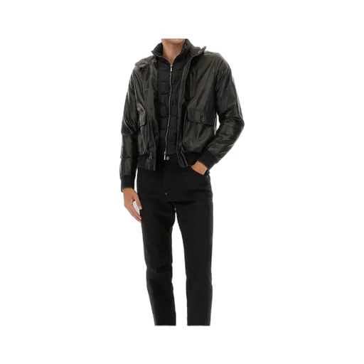 Buttoned High Neck Jacket