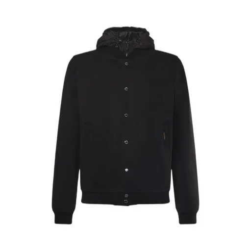 Snap-Button Hooded Jacket