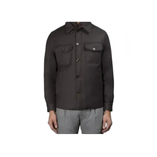 Button-Fastening Flap-Pocket Jacket
