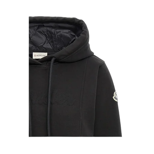 Logo Patch Drawstring Hooded Dress