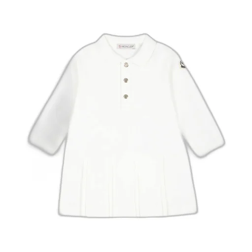 Logo Patch Long-Sleeved Polo Dress