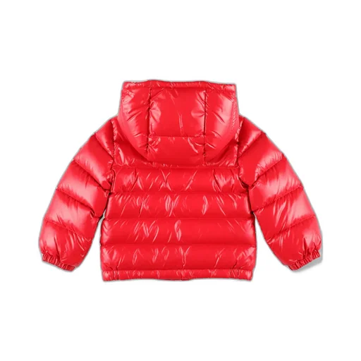 Logo Patch Hooded Down Jacket