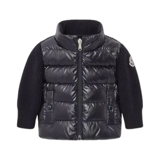 Enfant Intarsia-Knit Zipped Padded Jacket