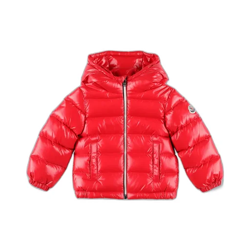 Logo Patch Hooded Down Jacket