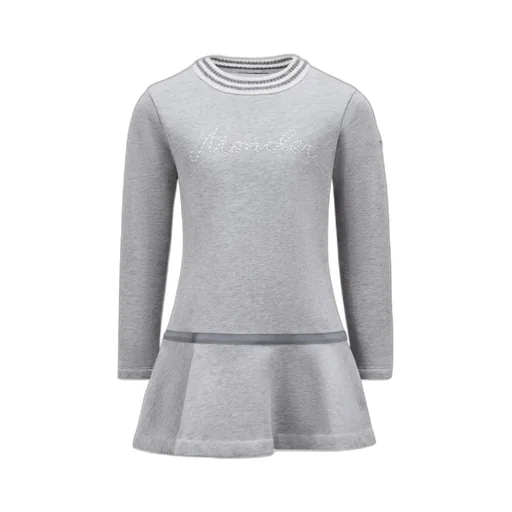 Logo Embroidered Flared Dress