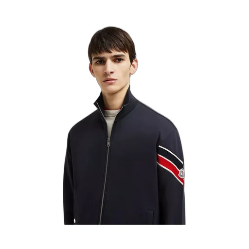 Logo Patch Zip-Up Sweatshirt