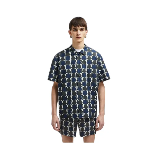 All-Over Patterned Short-Sleeved Shirt