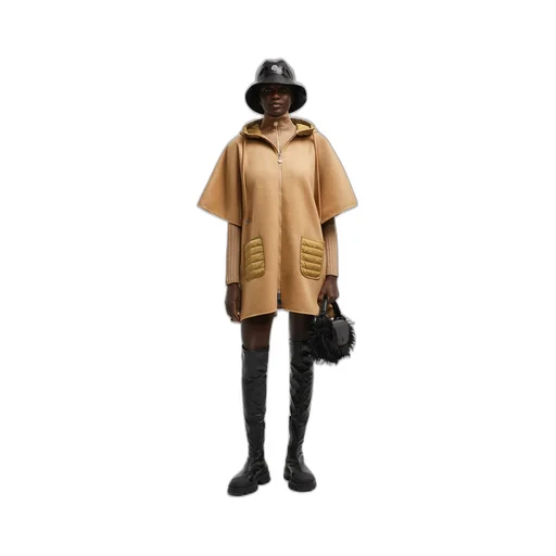 Drawstring Hooded Cape