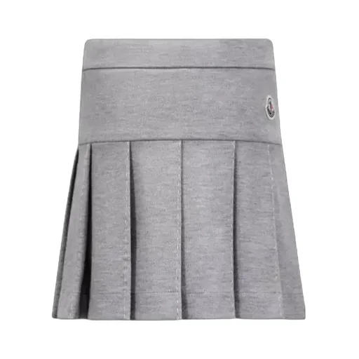 Logo Patch Pleated Skirt