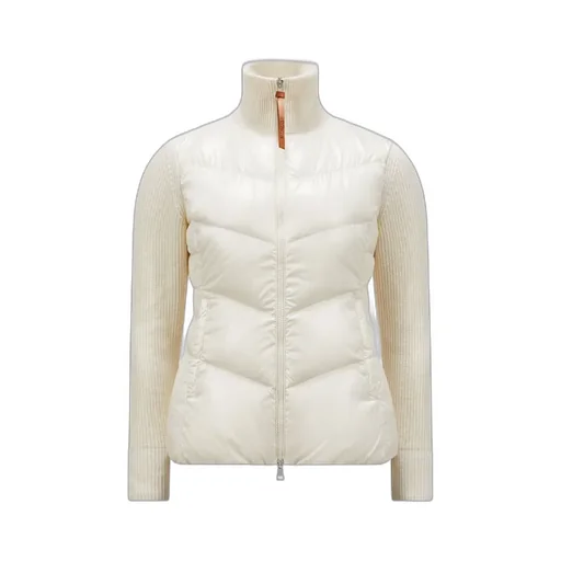 Padded Wool Zip-Up Cardigan
