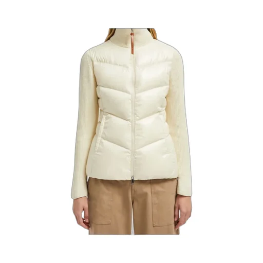Padded Wool Zip-Up Cardigan
