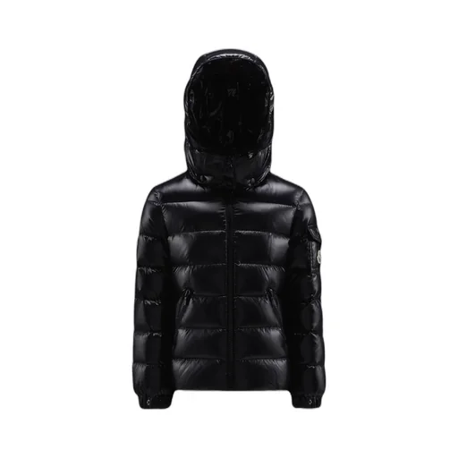 Enfant Logo Patch Hooded Down Jacket