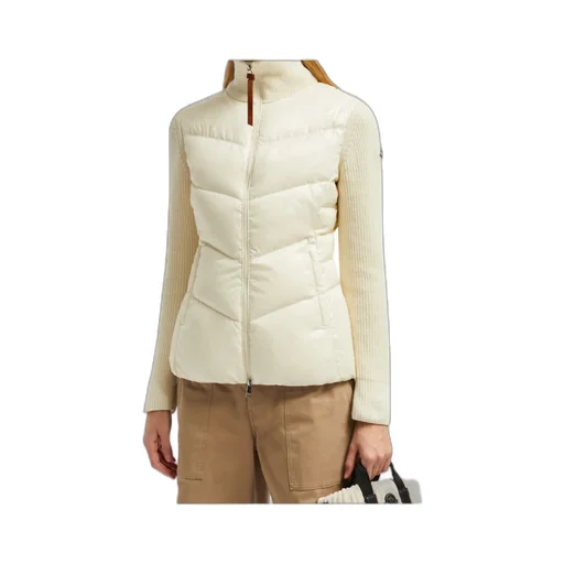Padded Wool Zip-Up Cardigan