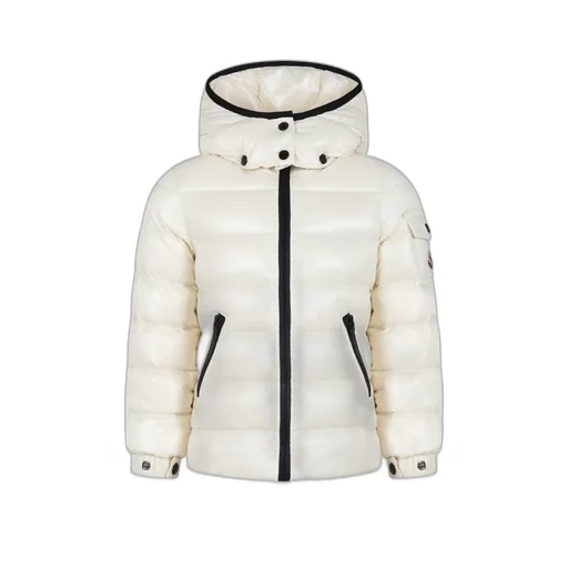 Logo Patch Hooded Down Jacket