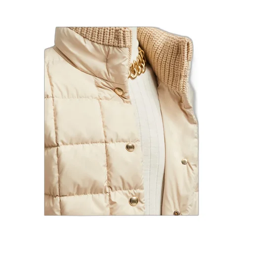 Drawstring Quilted Coat