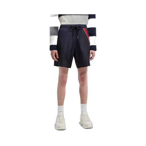 Logo Patch Detail Elastic Waist Swim Shorts