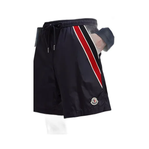 Logo Patch Detail Elastic Waist Swim Shorts