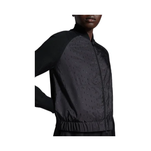Crystal-Encrusted Zip-Up Cardigan