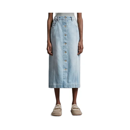Denim Midi Skirt