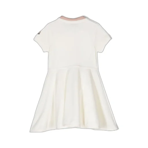 Short-Sleeved Logo Embroidered Dress