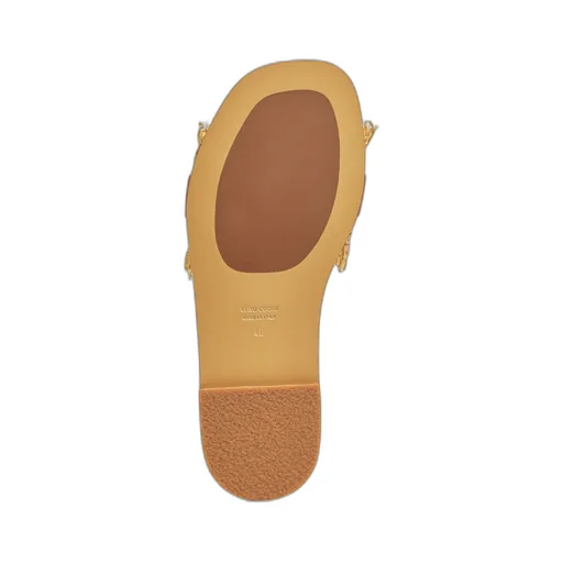 Bell Raffia & Leather Sliders
