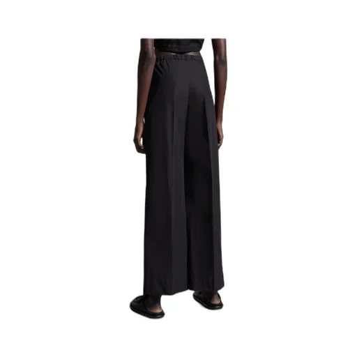 Poplin Wide-Leg Pants