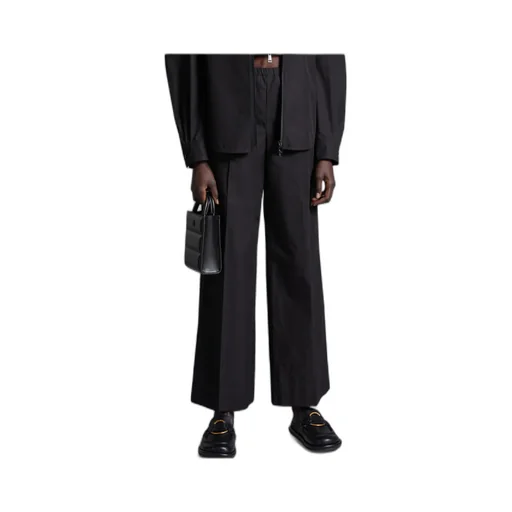 Poplin Wide-Leg Pants