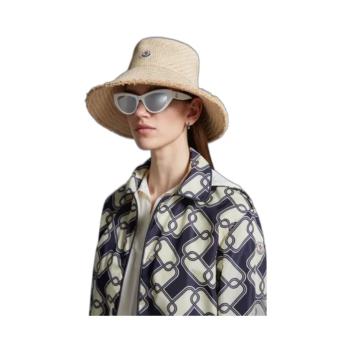Logo Patch Fringed Interwoven Hat