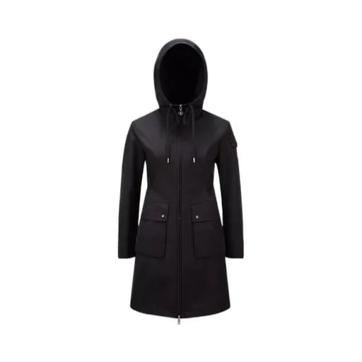 Laerte Logo Patch Hooded Coat