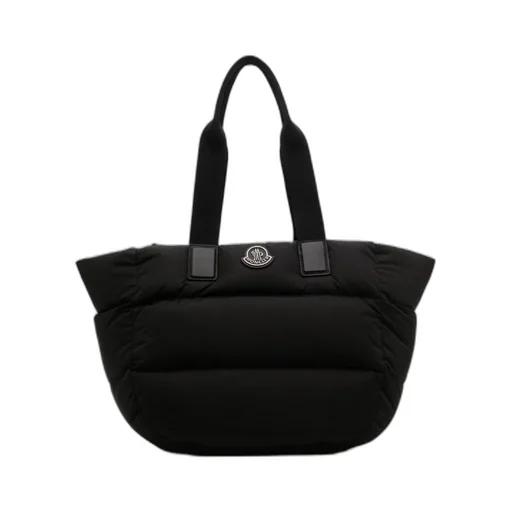 Logo Patch Puffer Tote Bag
