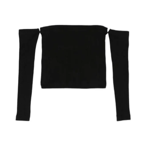 Cold-Shoulder Ribbed Top